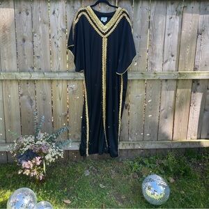 Coco Bay black and gold kaftan